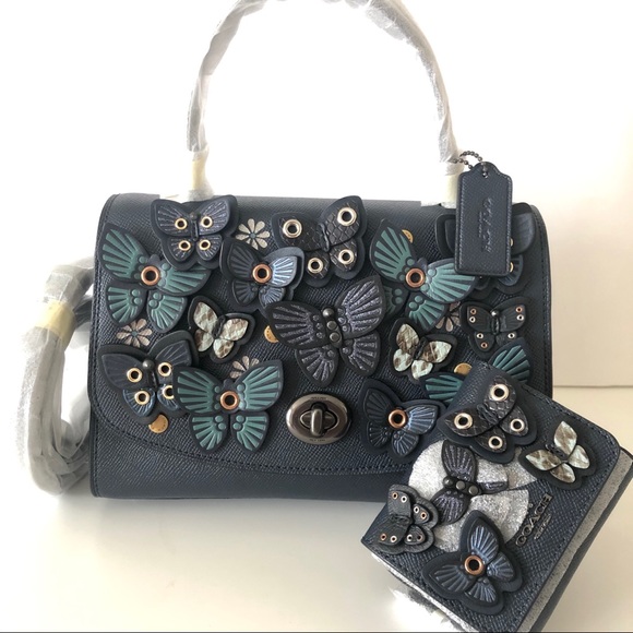 Coach Handbags - SOLD Coach Top Handle Purse Wallet Set Butterfly